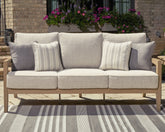 Tampa Furniture Outlet Lutz - Ashley Furniture - Hallow Creek Outdoor - Sofa with Cushion / Driftwood - P560-838